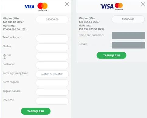 22Bet Visa Mastercard deposit limits